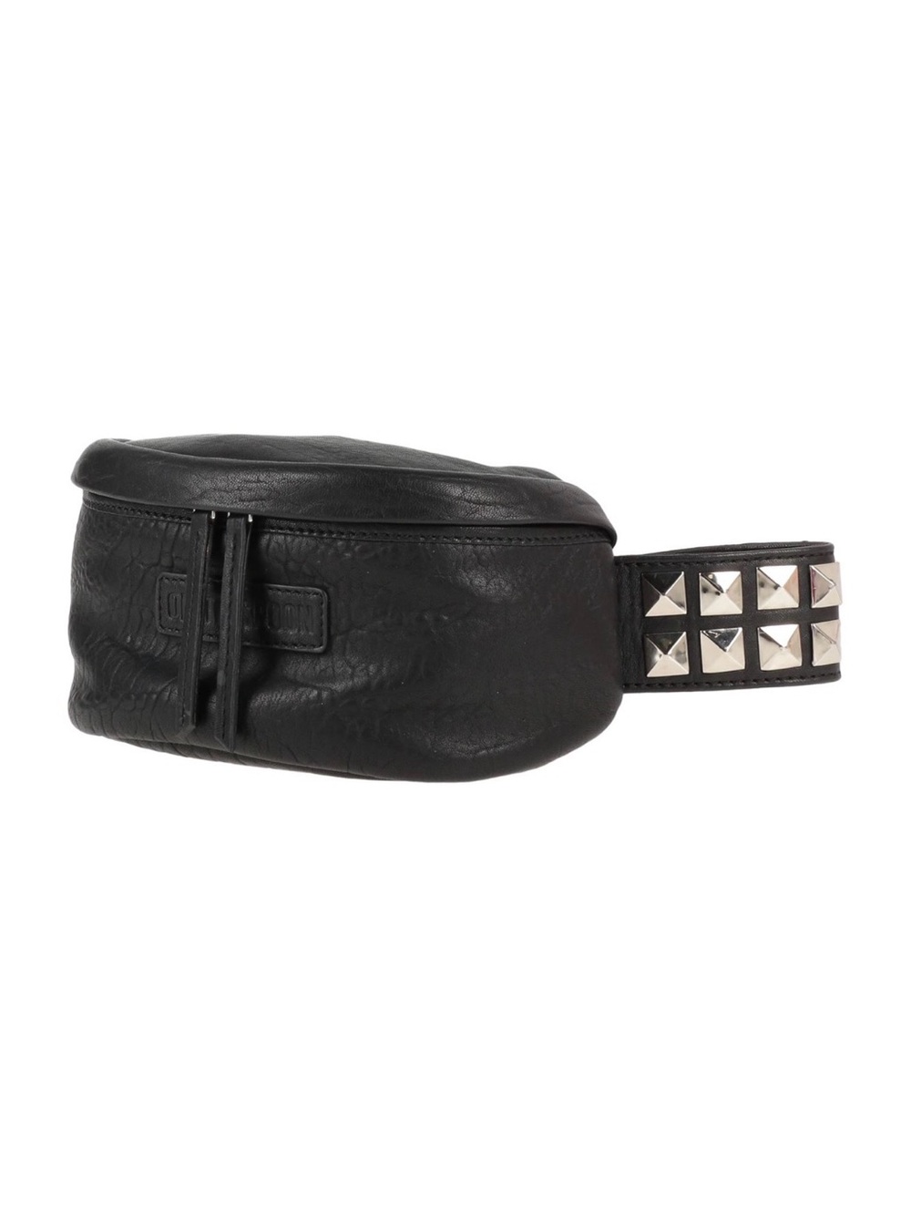 11. One Teaspoon Black Leather Studded Bum Bag - Rare